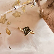 Load image into Gallery viewer, 0.83ct Kite Cut Salt & Pepper Diamond Solitaire Ring