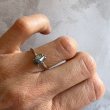 Load image into Gallery viewer, 1.33ct Pear Cut Salt & Pepper Diamond Solitaire Ring