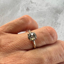 Load image into Gallery viewer, 1.09ct Round Cut Salt & Pepper Solitaire Ring