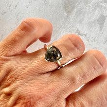 Load image into Gallery viewer, 2.17ct Trillion Cut Salt & Pepper Diamond Solitaire Ring