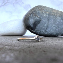 Load image into Gallery viewer, 3mm Diamond Solitaire White Gold Stack Ring