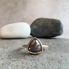 Load image into Gallery viewer, 2.17ct Trillion Cut Salt & Pepper Diamond Solitaire Ring