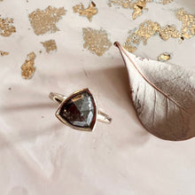 Load image into Gallery viewer, 2.17ct Trillion Cut Salt & Pepper Diamond Solitaire Ring