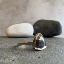 Load image into Gallery viewer, 2.17ct Trillion Cut Salt & Pepper Diamond Solitaire Ring