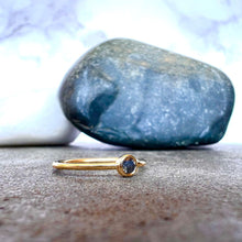 Load image into Gallery viewer, 3mm Diamond Solitaire Yellow Gold Stack Ring