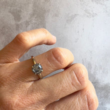 Load image into Gallery viewer, 1.09ct Round Cut Salt & Pepper Solitaire Ring