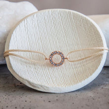 Load image into Gallery viewer, 0.195ct Halo Salt & Pepper Diamond Cord Bracelet