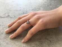 Load image into Gallery viewer, 1.4ct Trillion Cut Salt & Pepper Diamond Solitaire Ring