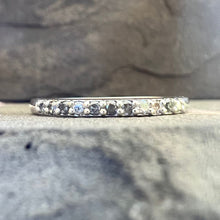 Load image into Gallery viewer, 0.165ct Salt & Pepper Partial Eternity Diamond Ring (White Gold)