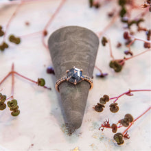 Load image into Gallery viewer, 1.25ct Hexagon Cut Salt & Pepper Diamond Ring
