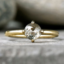 Load image into Gallery viewer, 1.17ct Round Cut Salt & Pepper Diamond Solitaire Ring