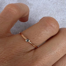 Load image into Gallery viewer, 2mm Diamond Solitaire Rose Gold Stack Ring
