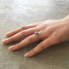 Load image into Gallery viewer, 1.06ct Pear Cut Salt &amp; Pepper Diamond Solitaire Ring
